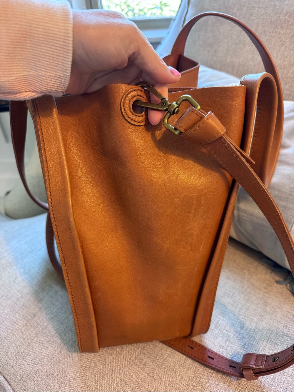 Madewell The Sydney Tote English Saddle Leather - Picture 4 of 8